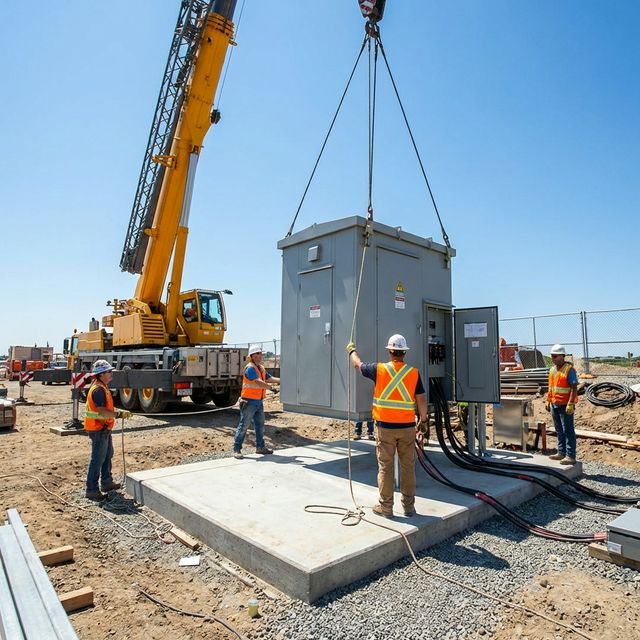 Встановлення КТП краном